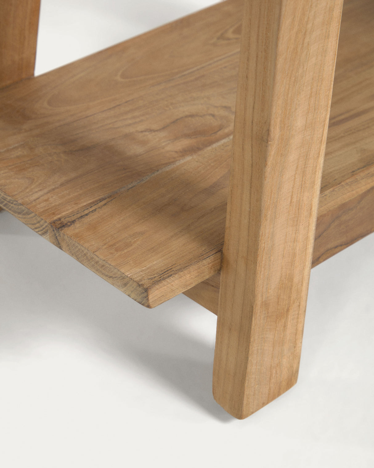 Safara Fußhocker aus massivem recyceltem Teakholz 50 x 32 cm - ZEN ZONE Furniture