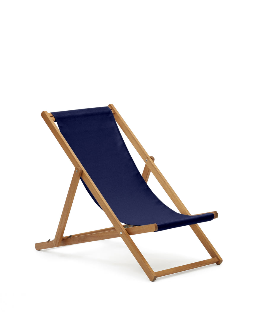 Klappbarer Outdoor-Liegestuhl Adredna in Blau aus massivem Akazienholz FSC 100% - ZEN ZONE Furniture