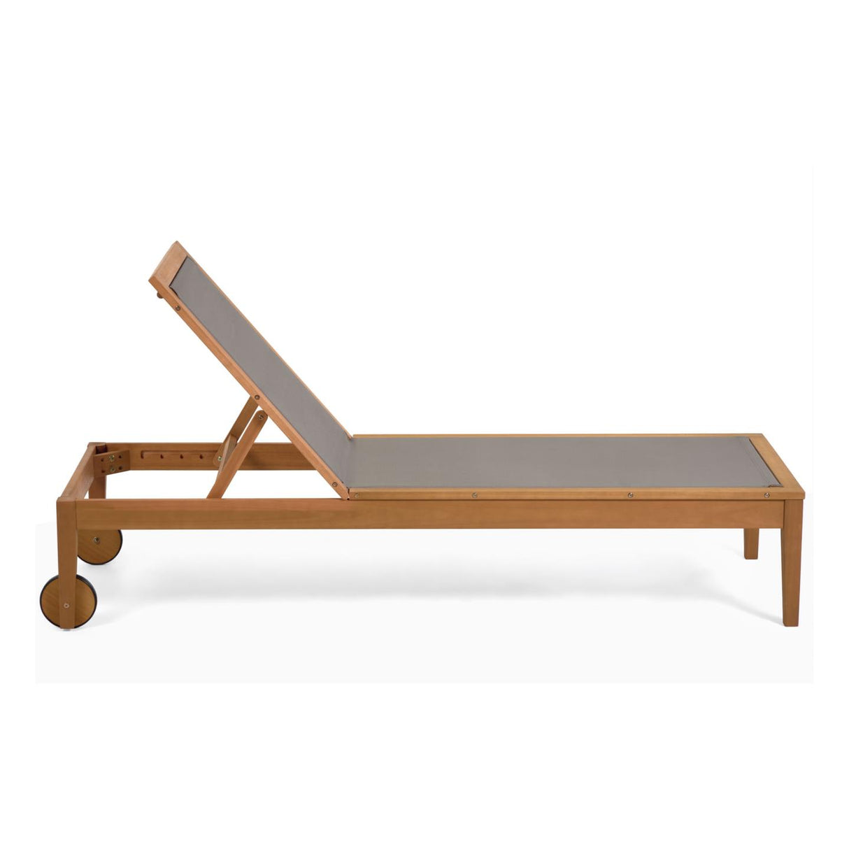 Caterin verstellbare Sonnenliege aus massivem Eukalyptusholz FSC 100% in grün - ZEN ZONE Furniture