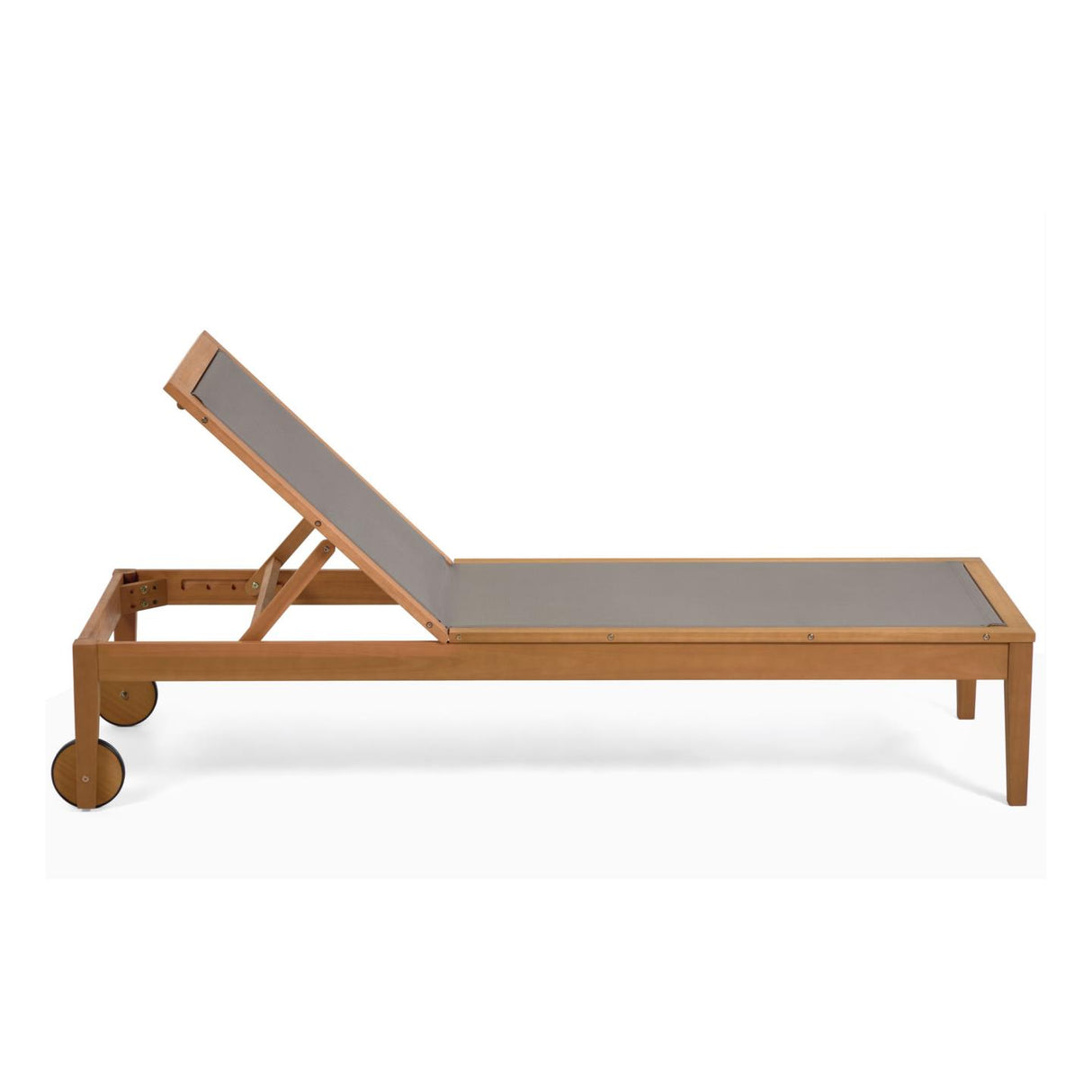 Caterin verstellbare Sonnenliege aus massivem Eukalyptusholz FSC 100% in grün - ZEN ZONE Furniture