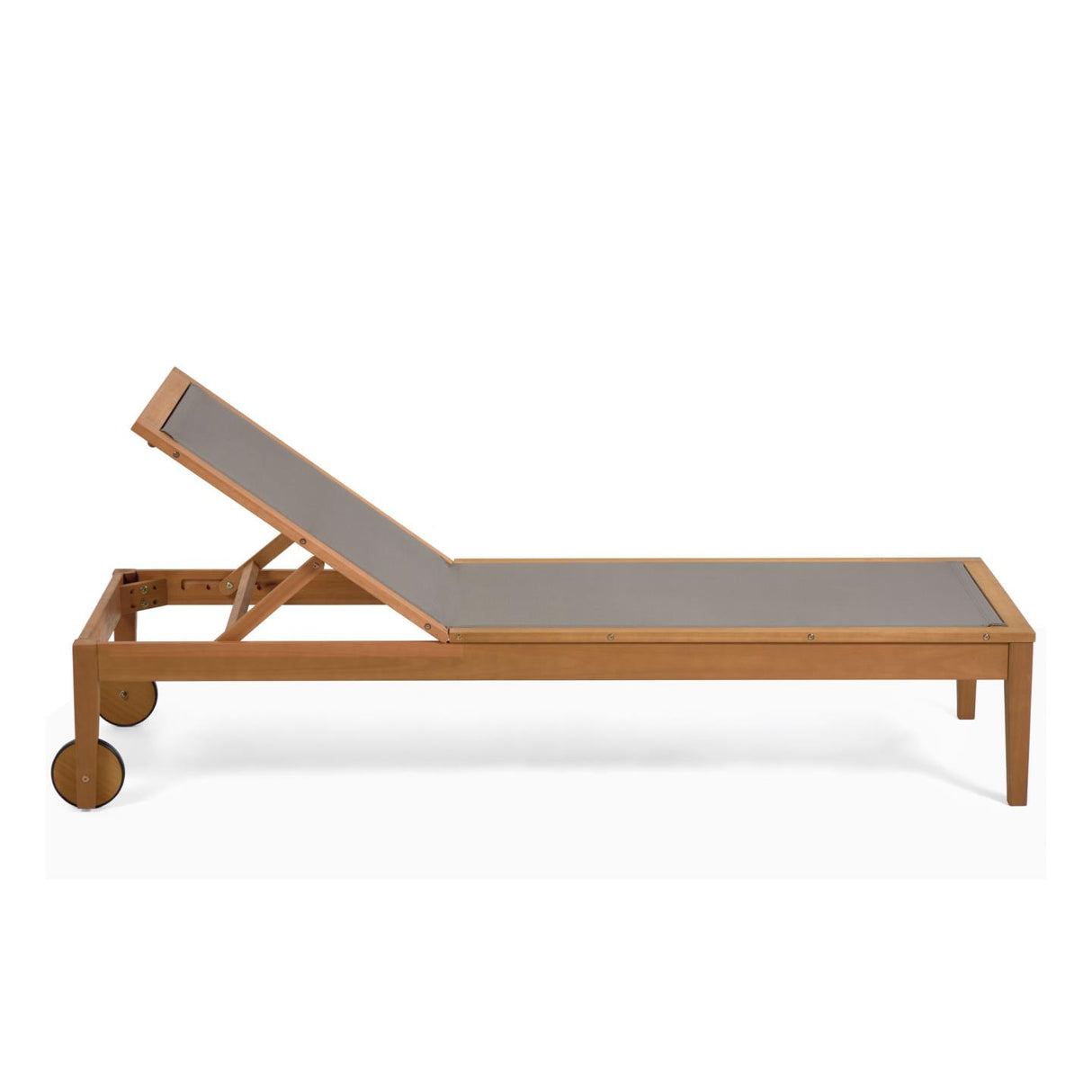 Caterin verstellbare Sonnenliege aus massivem Eukalyptusholz FSC 100% in grün - ZEN ZONE Furniture