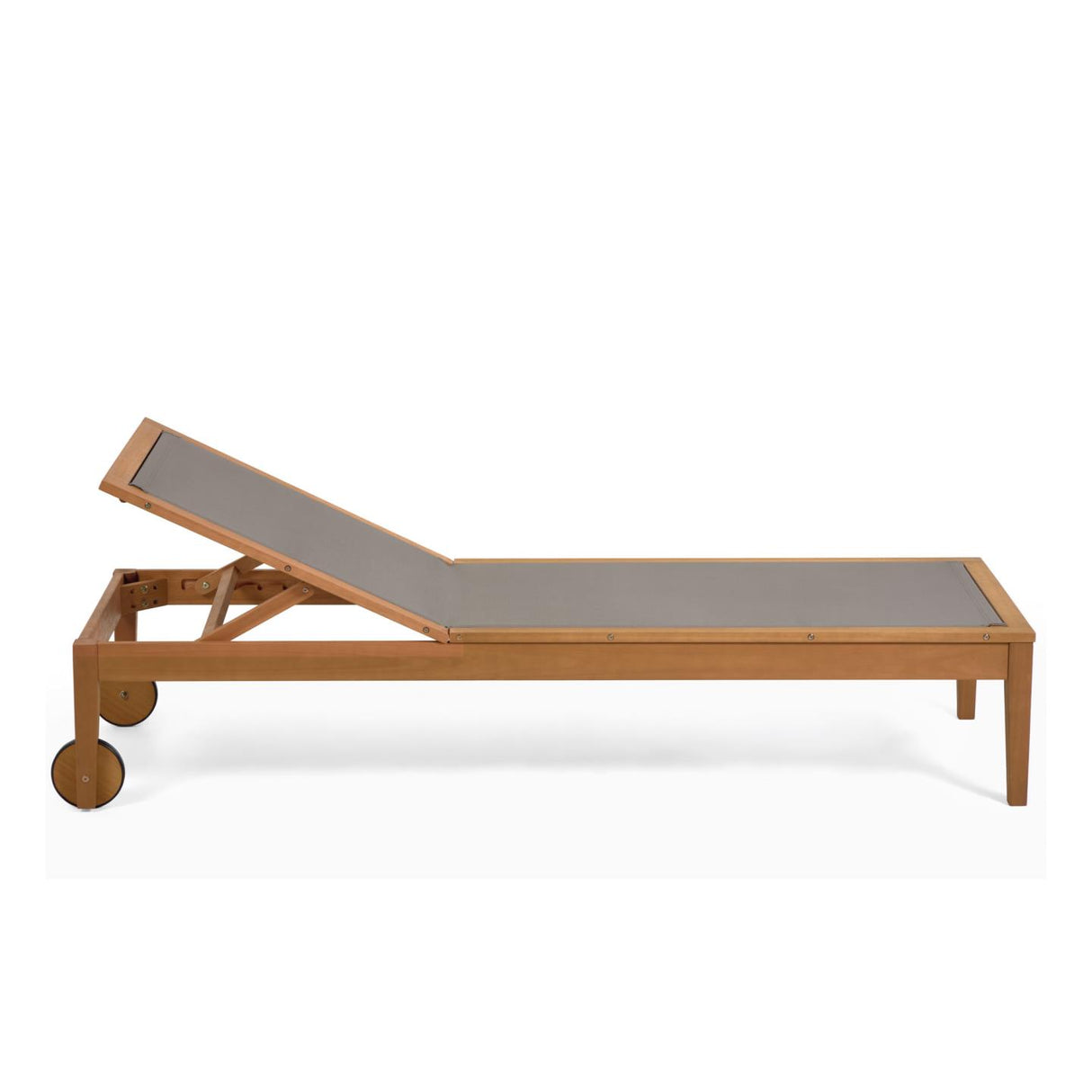 Caterin verstellbare Sonnenliege aus massivem Eukalyptusholz FSC 100% in grün - ZEN ZONE Furniture