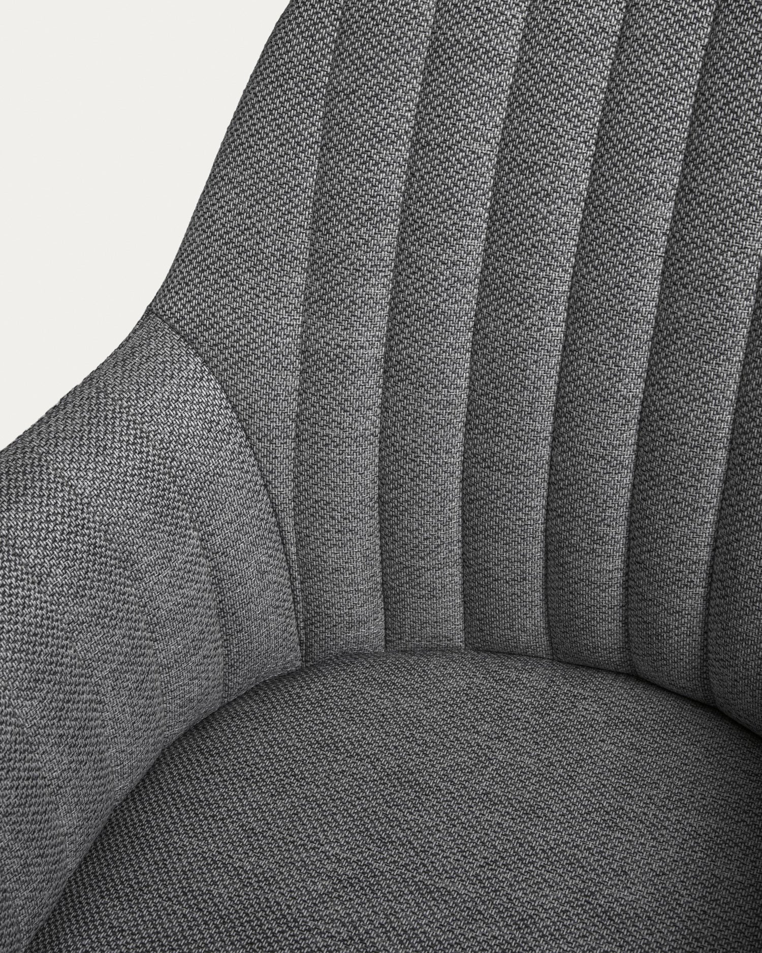 Madina Schreibtischstuhl dunkelgrau mit Beinen aus Stahl in Mattschwarz - ZEN ZONE Furniture