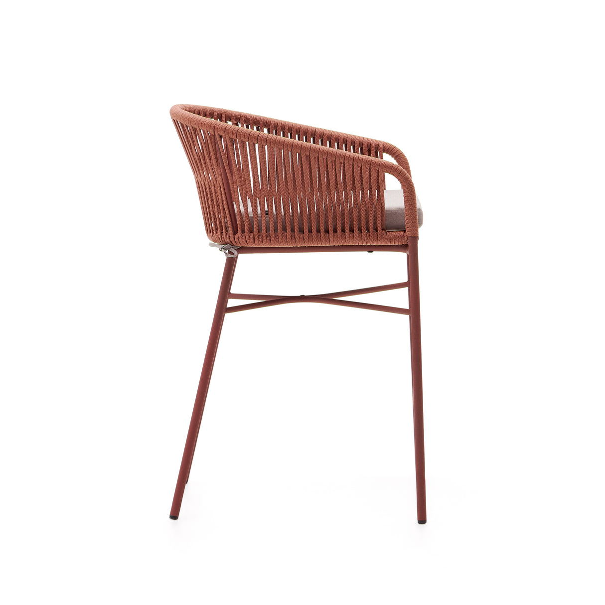 Yanet stapelbarer Hocker aus Seil in Terrakotta Höhe 65 cm - ZEN ZONE Furniture