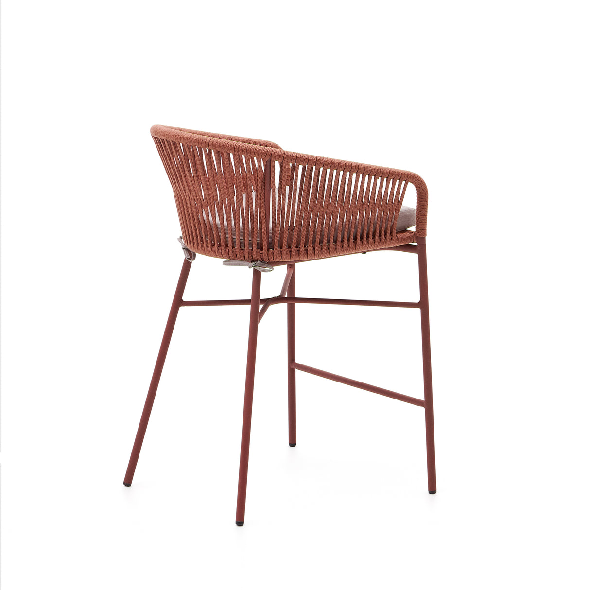 Yanet stapelbarer Hocker aus Seil in Terrakotta Höhe 65 cm - ZEN ZONE Furniture