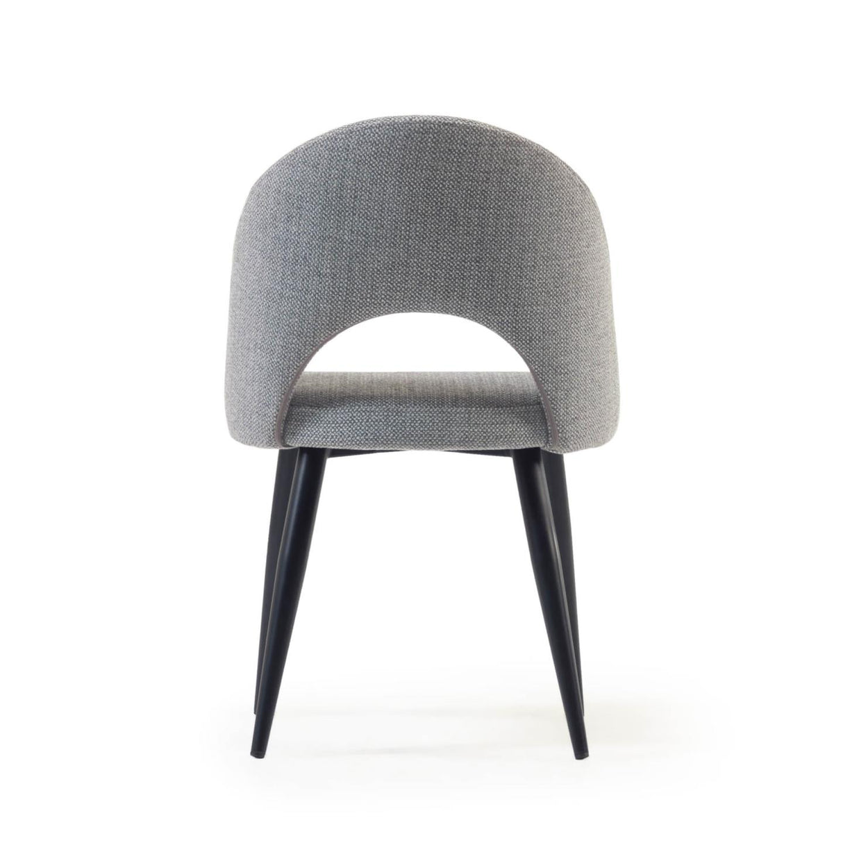 Stuhl Mael grauer mit Stahlbeinen mit schwarzem Finish - ZEN ZONE Furniture