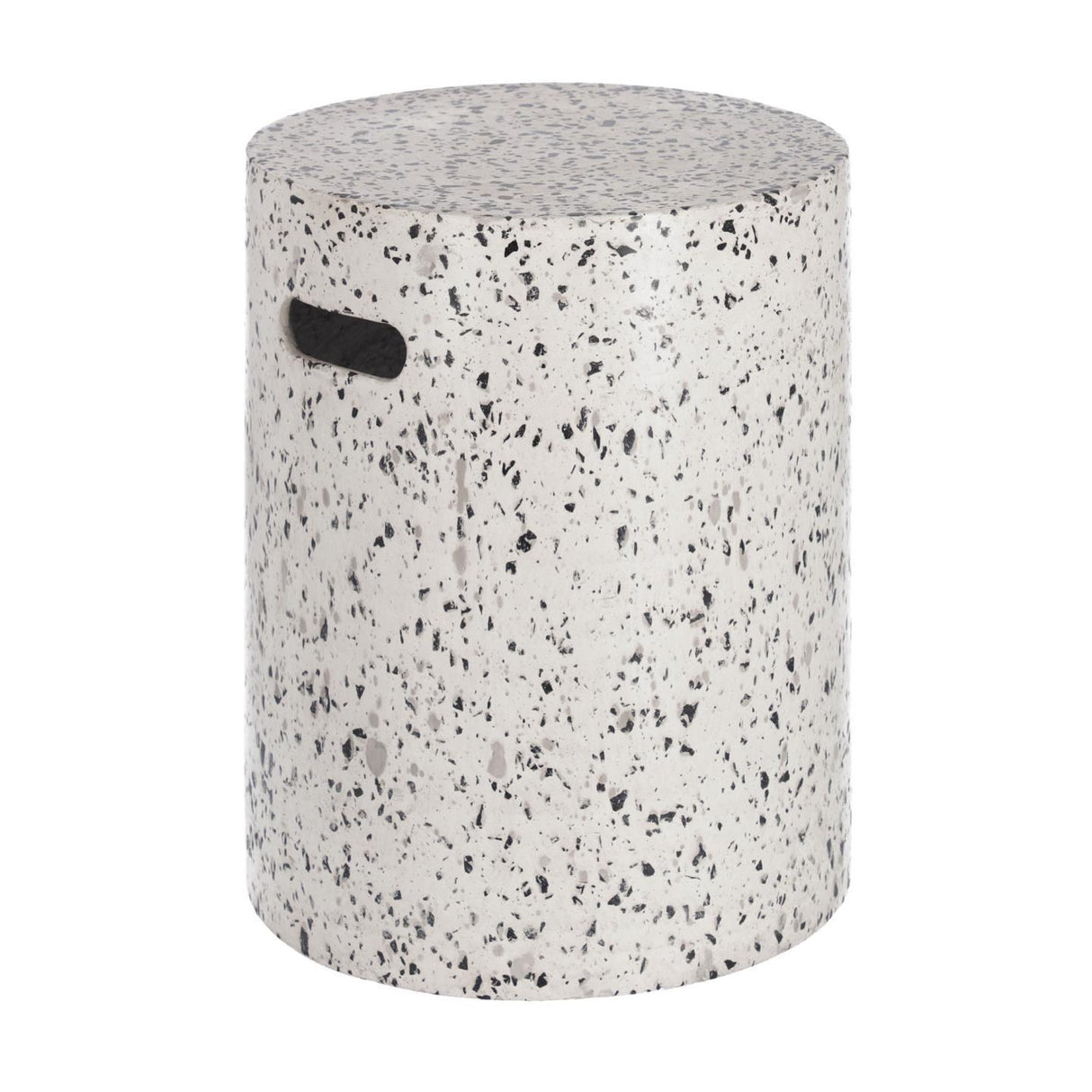 Jenell Fußablage aus Terrazzo weiß Ø 35 cm - ZEN ZONE Furniture