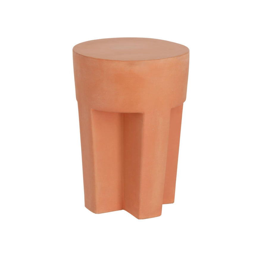 Vilena runder Outdoor Beistelltisch aus Terrakotta Ø 33 cm - ZEN ZONE Furniture