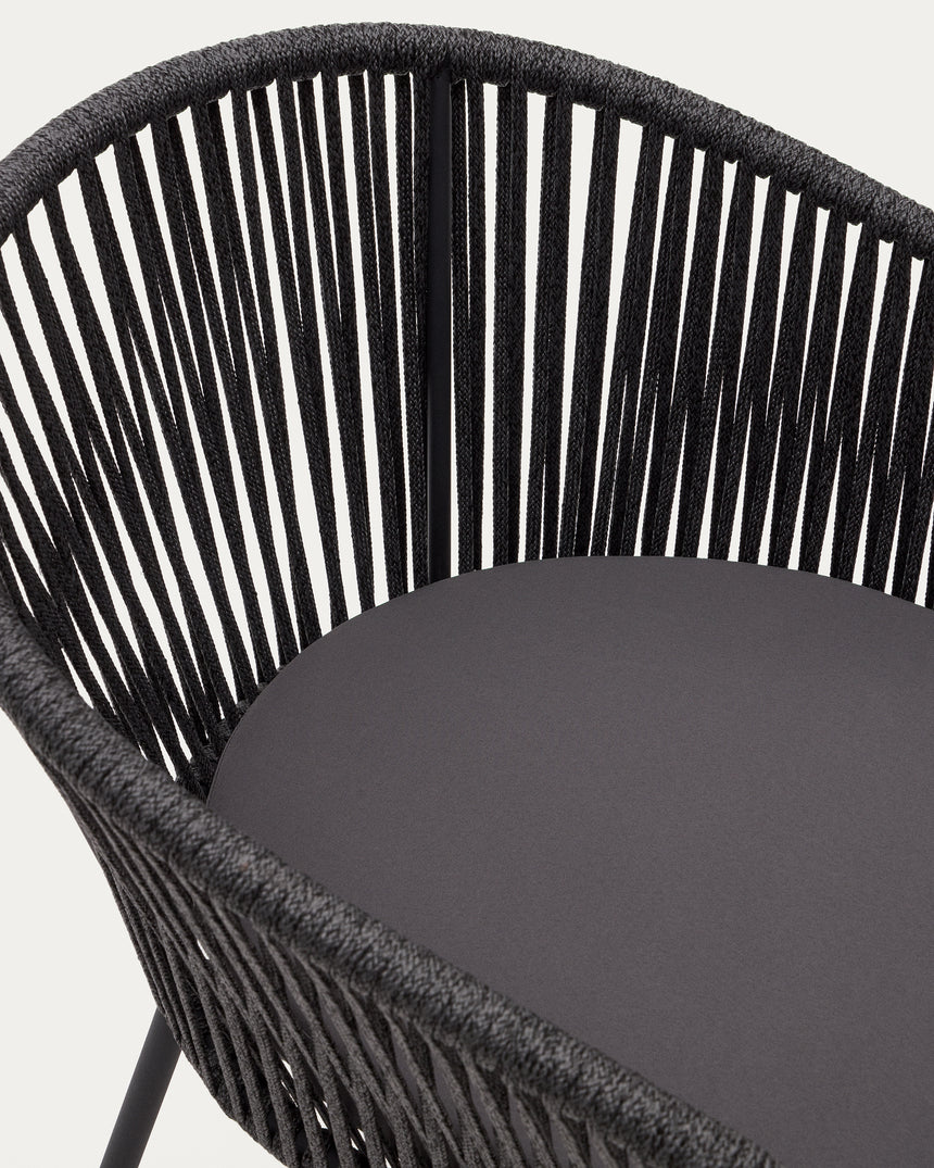 Garten-Essstuhl Schwarz Yanet - ZEN ZONE Furniture