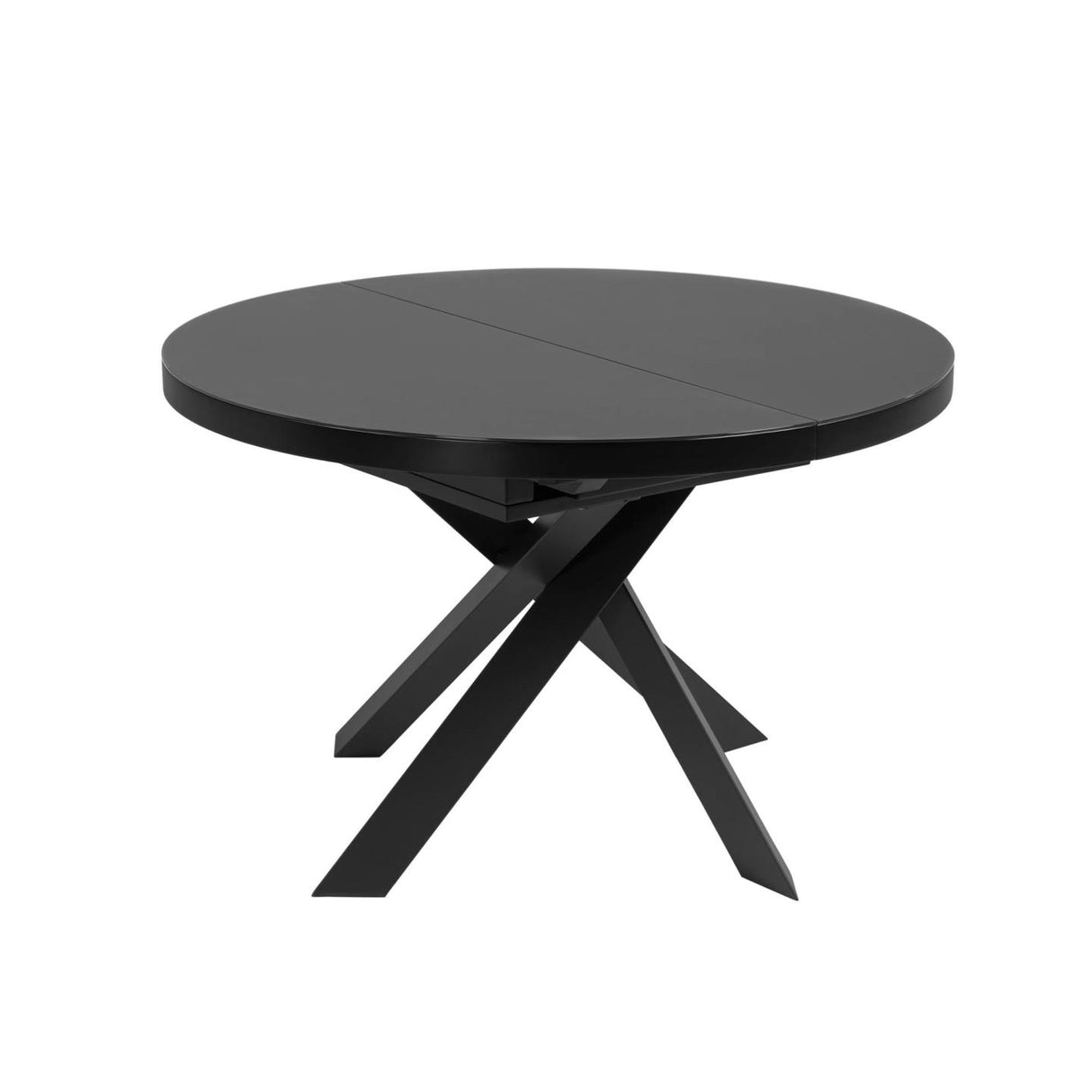 Vashti Ausziehtisch Schwarz Ø 120 x 120 oder 160 cm - ZEN ZONE Furniture