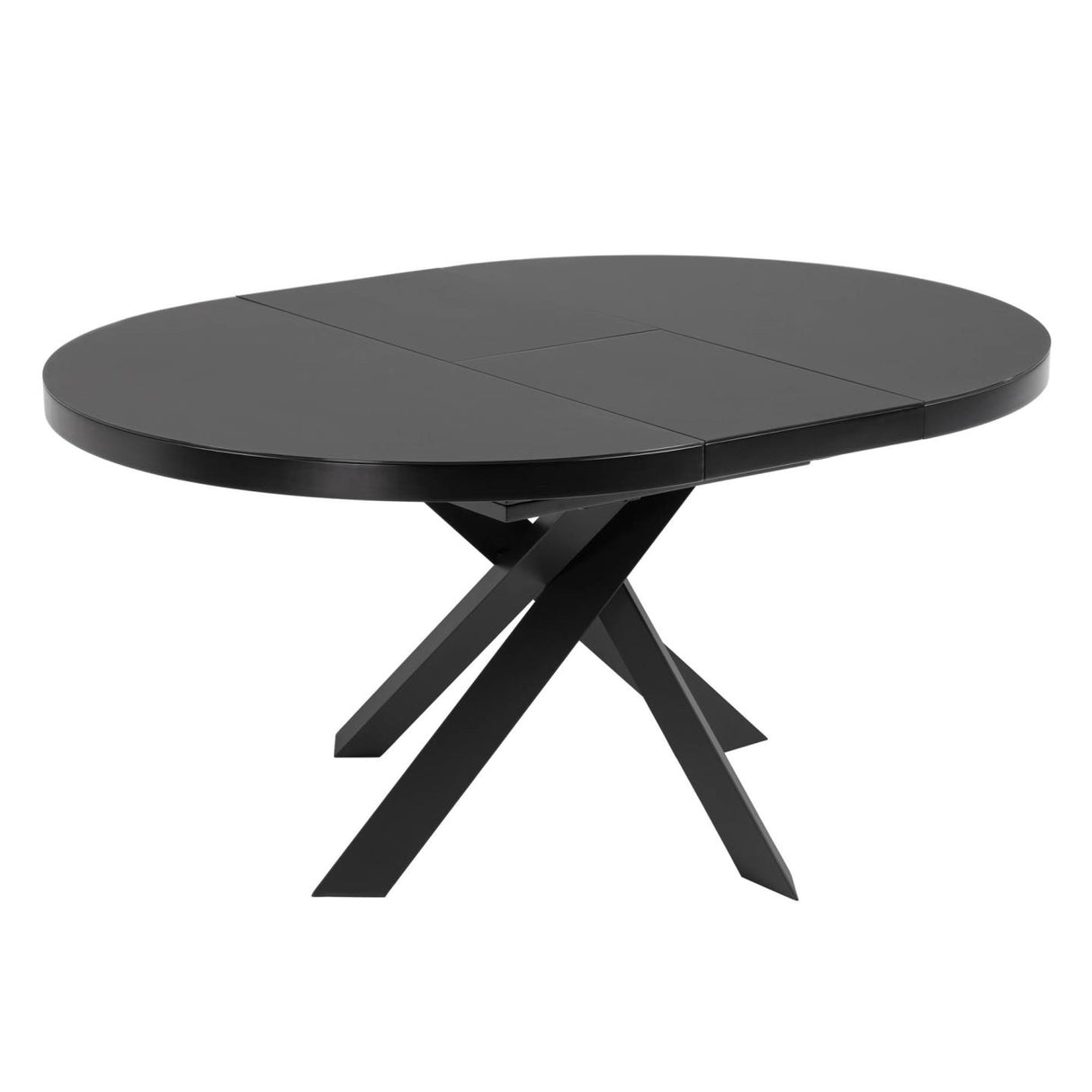 Vashti Ausziehtisch Schwarz Ø 120 x 120 oder 160 cm - ZEN ZONE Furniture