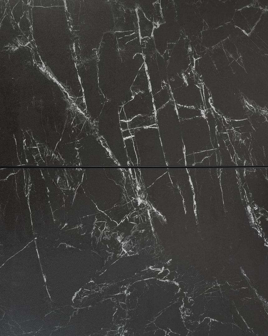 Vashti Ausziehtisch Feinsteinzeugplatte Schwarz Ø 120 x 120 oder 160 cm - ZEN ZONE Furniture
