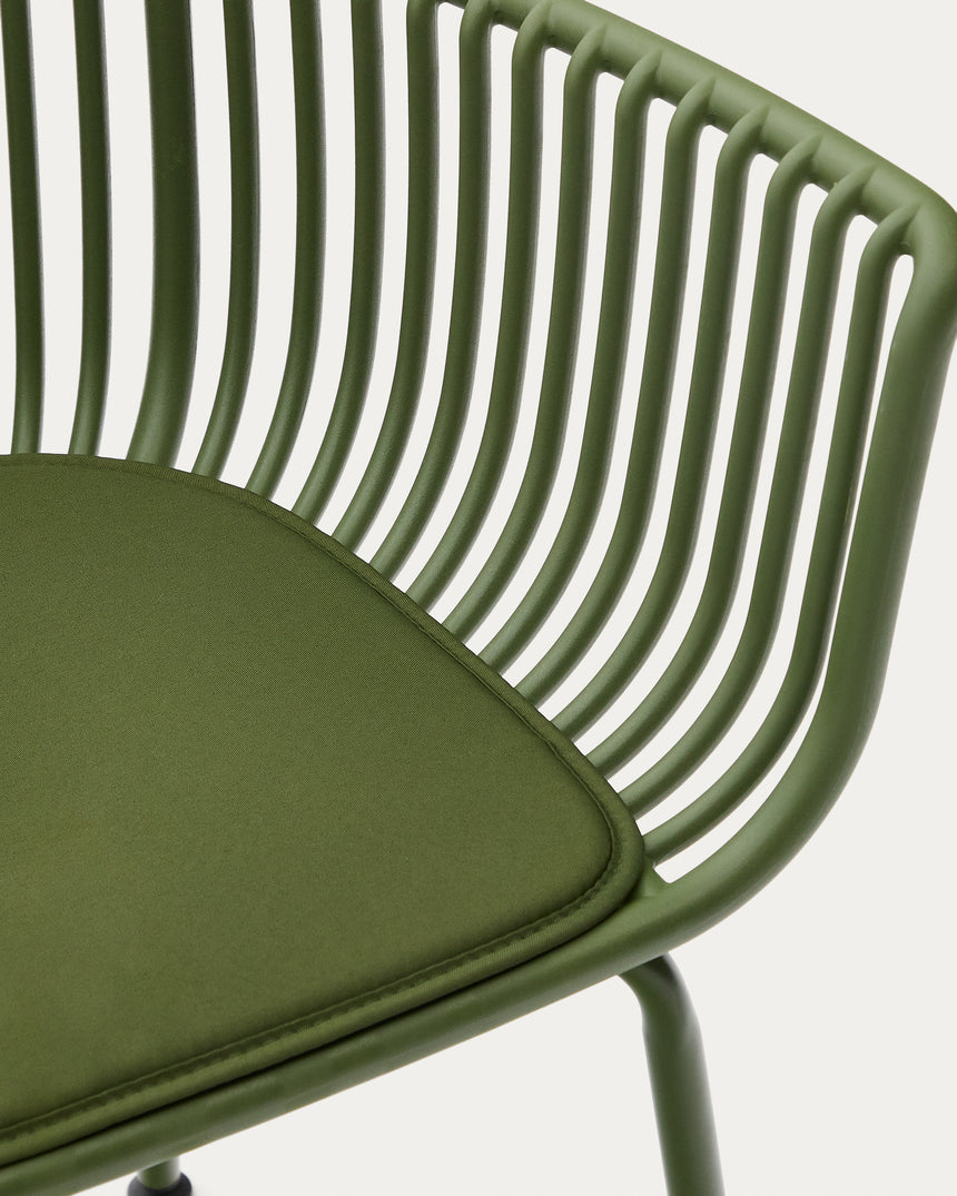 Outdoor-Stuhl Surpika mit grünen Stahlbeinen - ZEN ZONE Furniture