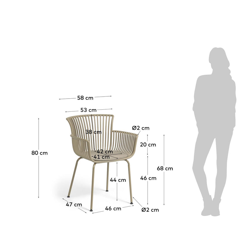Surpika Outdoor Stuhl beige - ZEN ZONE Furniture