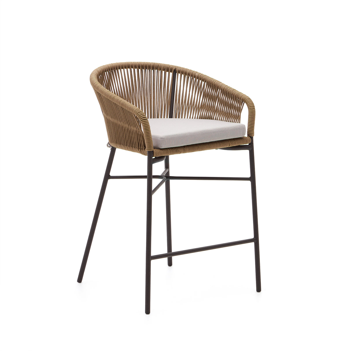 Yanet Hocker aus beigem Seil Höhe 65 cm - ZEN ZONE Furniture