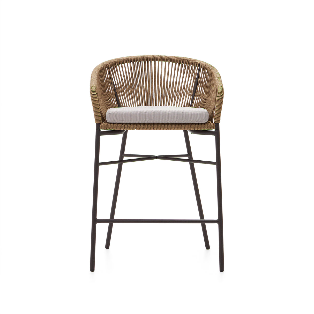 Yanet Hocker aus beigem Seil Höhe 65 cm - ZEN ZONE Furniture