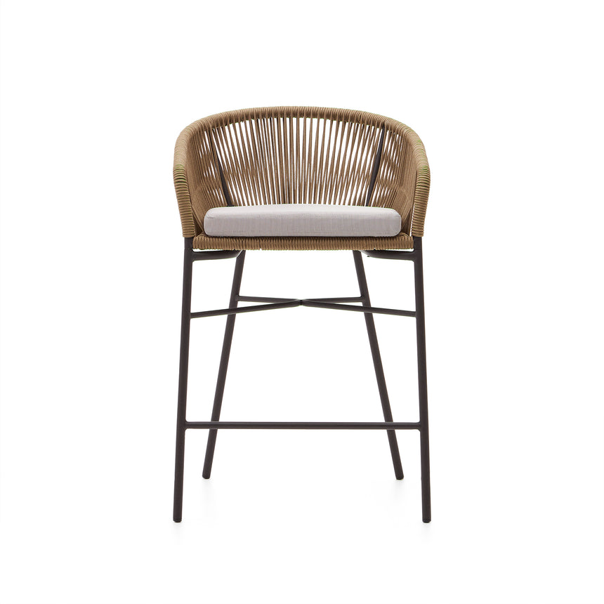 Yanet Hocker aus beigem Seil Höhe 65 cm - ZEN ZONE Furniture