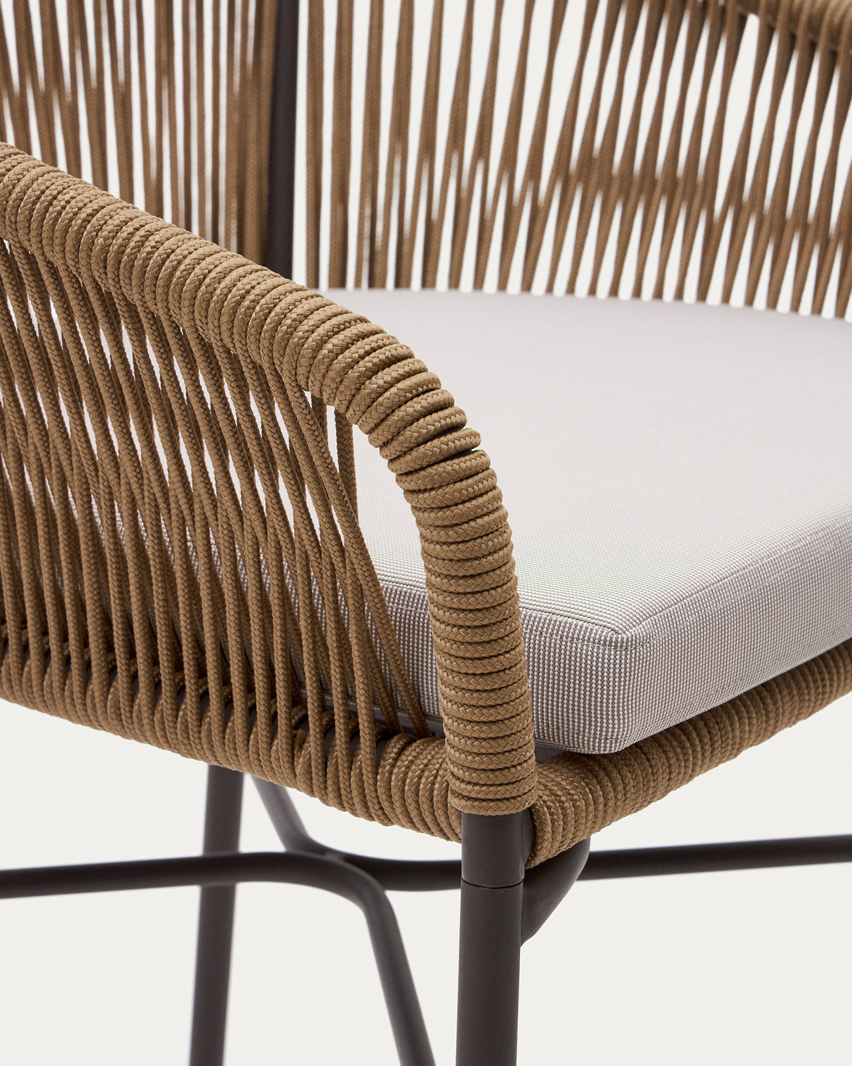 Yanet Hocker aus beigem Seil Höhe 65 cm - ZEN ZONE Furniture