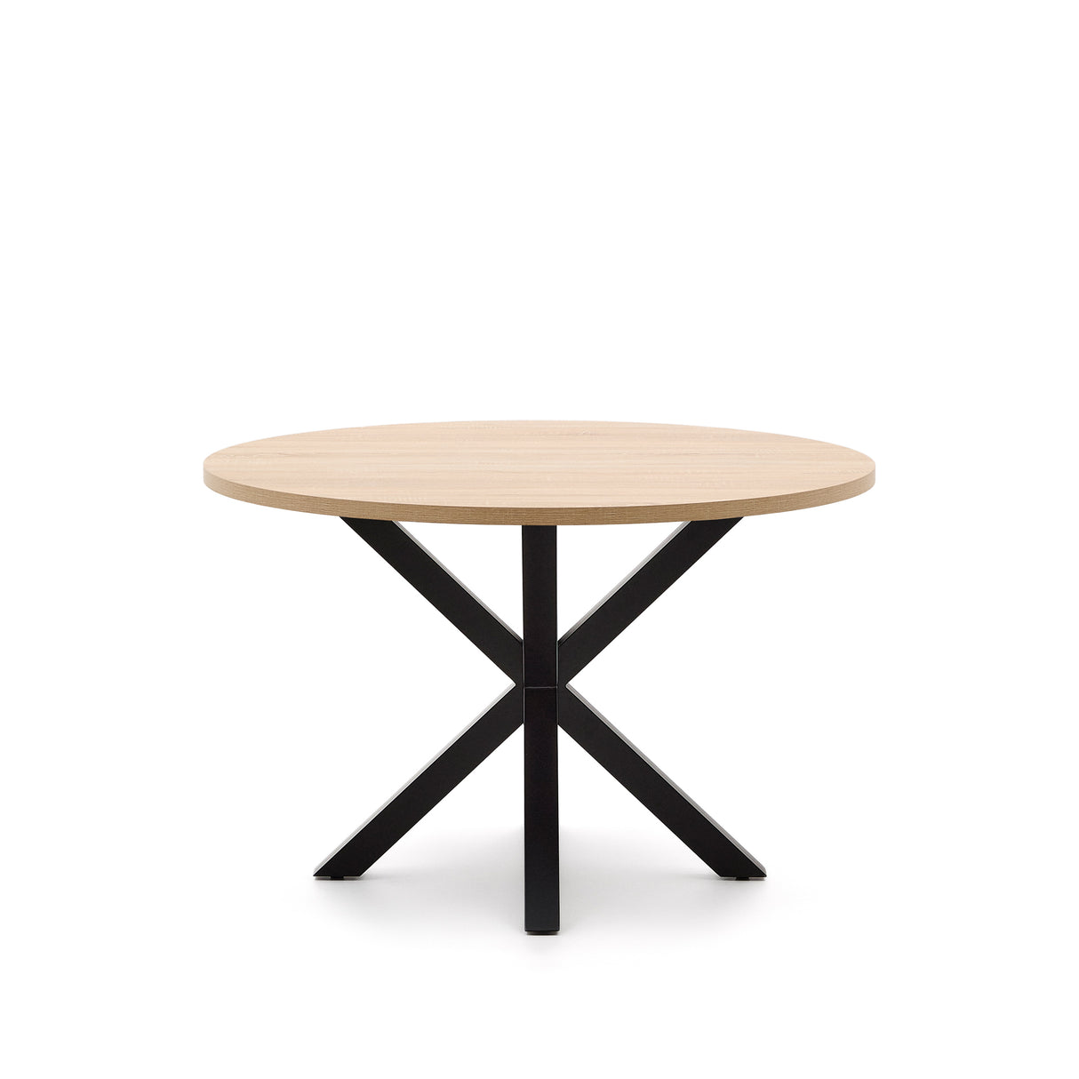 Argo runder Tisch mit Melamin natur und schwarzen Stahlbeinen Ø 119 cm - ZEN ZONE Furniture