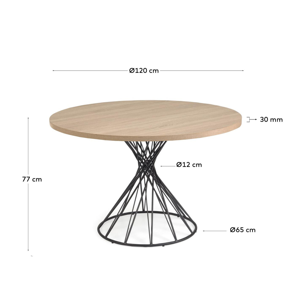 Niut Tisch Natur Ø 120 cm - ZEN ZONE Furniture