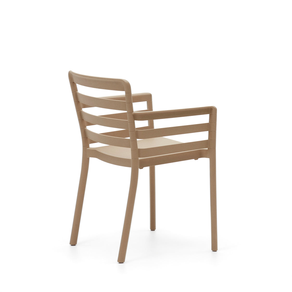 Nariet stapelbarer Gartenstuhl aus Kunststoff in Beige - ZEN ZONE Furniture