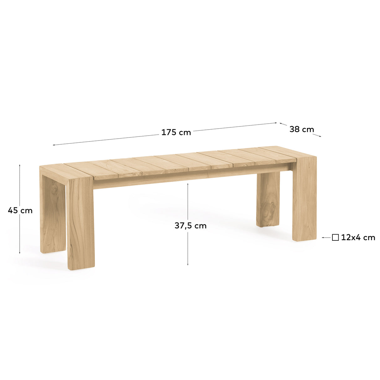 Gartenbank Victoire aus massivem Teakholz 175 cm - ZEN ZONE Furniture