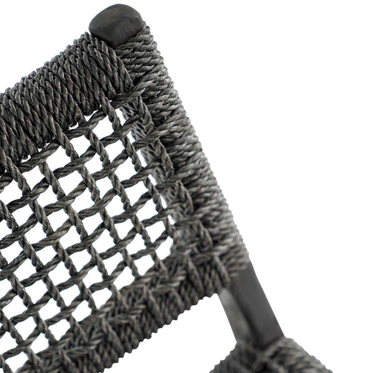 NAOMI Loungesessel aus Ebenholz-Teakholz mit schwarzem Geflecht - ZEN ZONE