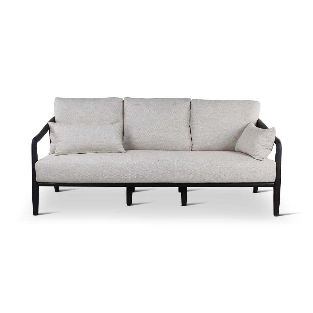 ANAIS 3-Sitzer aus Ebenholz-Teakholz mit schwarzem Geflecht - ZEN ZONE