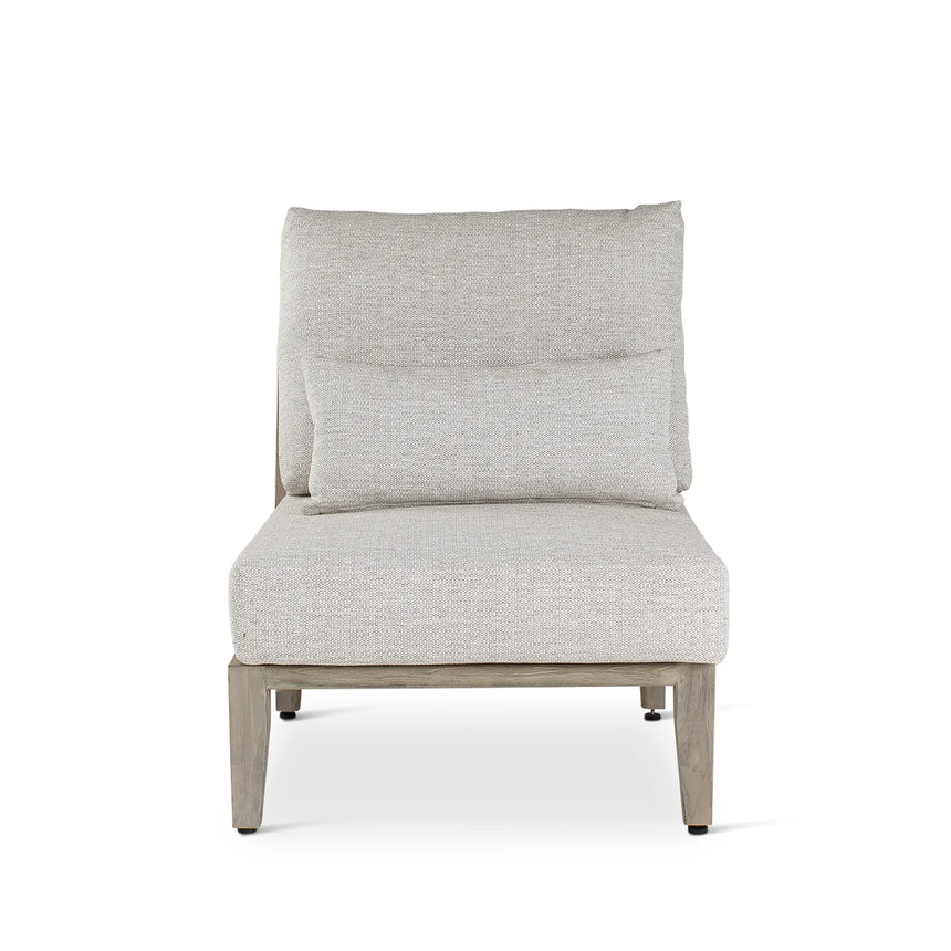 Gartenstuhl Anais in grau aus Teakholz mit beigen Kissen - ZEN ZONE Furniture