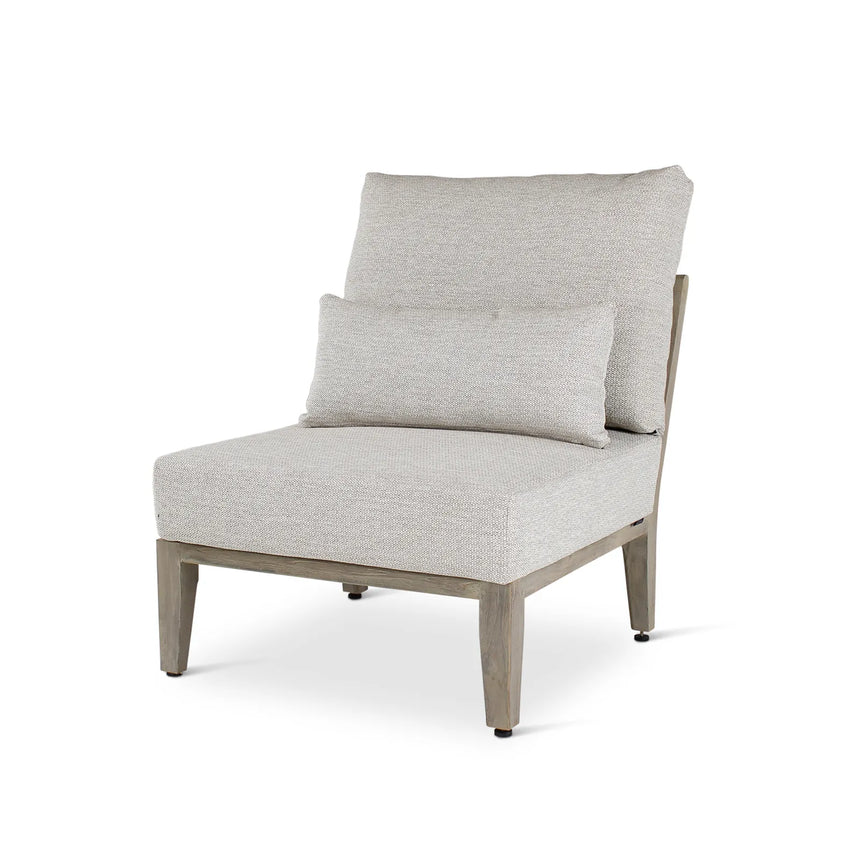 Gartenstuhl Anais in grau aus Teakholz mit beigen Kissen - ZEN ZONE Furniture