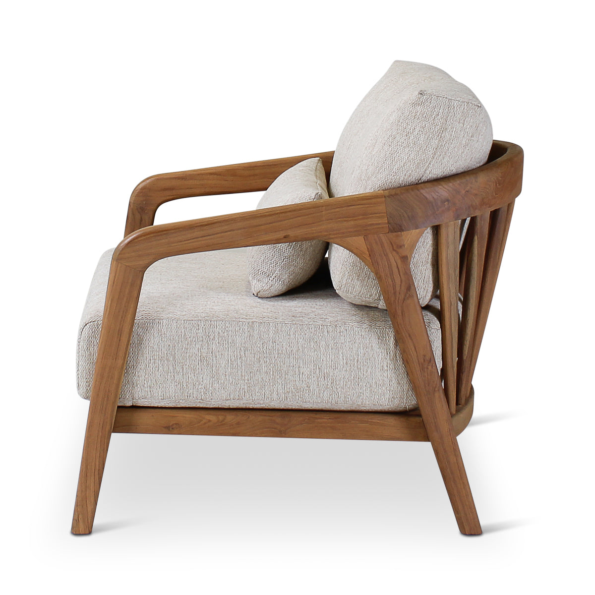 LISA Loungesessel aus naturbelassenem Teakholz - ZEN ZONE