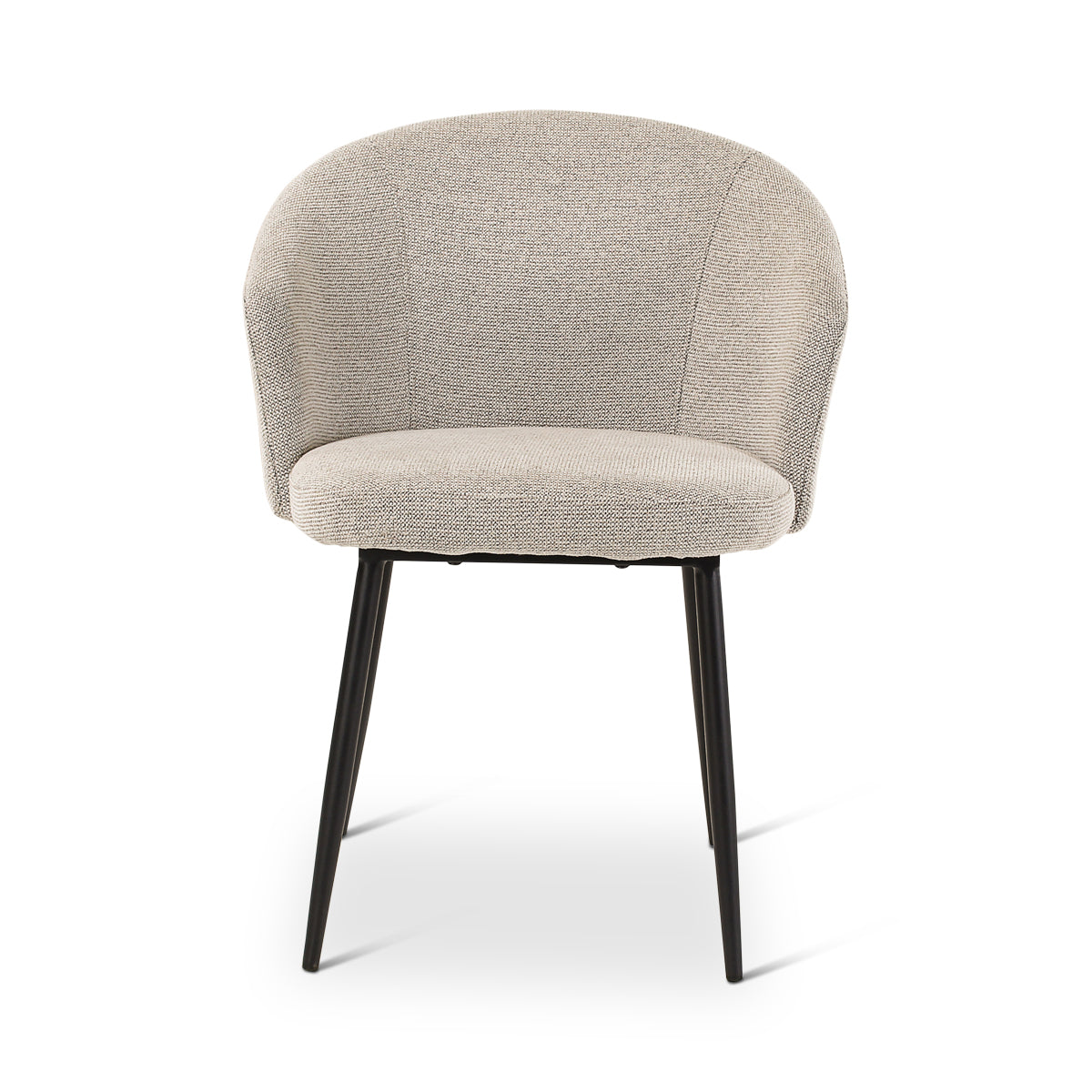 CRES Sessel in Naturfarben, anthrazitfarbene Metallbeine - ZEN ZONE