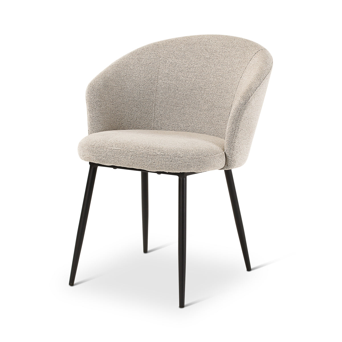 CRES Sessel in Naturfarben, anthrazitfarbene Metallbeine - ZEN ZONE