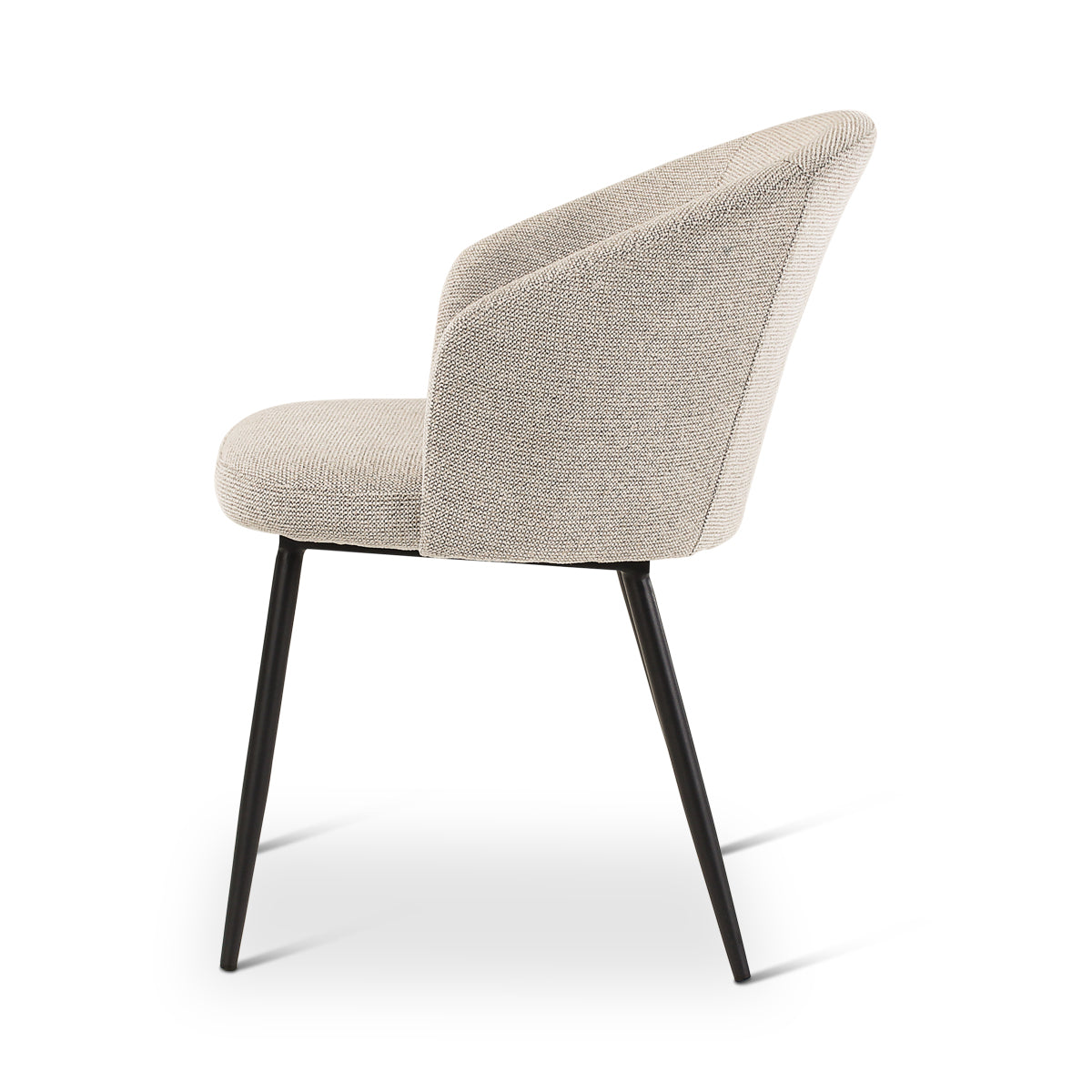 CRES Sessel in Naturfarben, anthrazitfarbene Metallbeine - ZEN ZONE