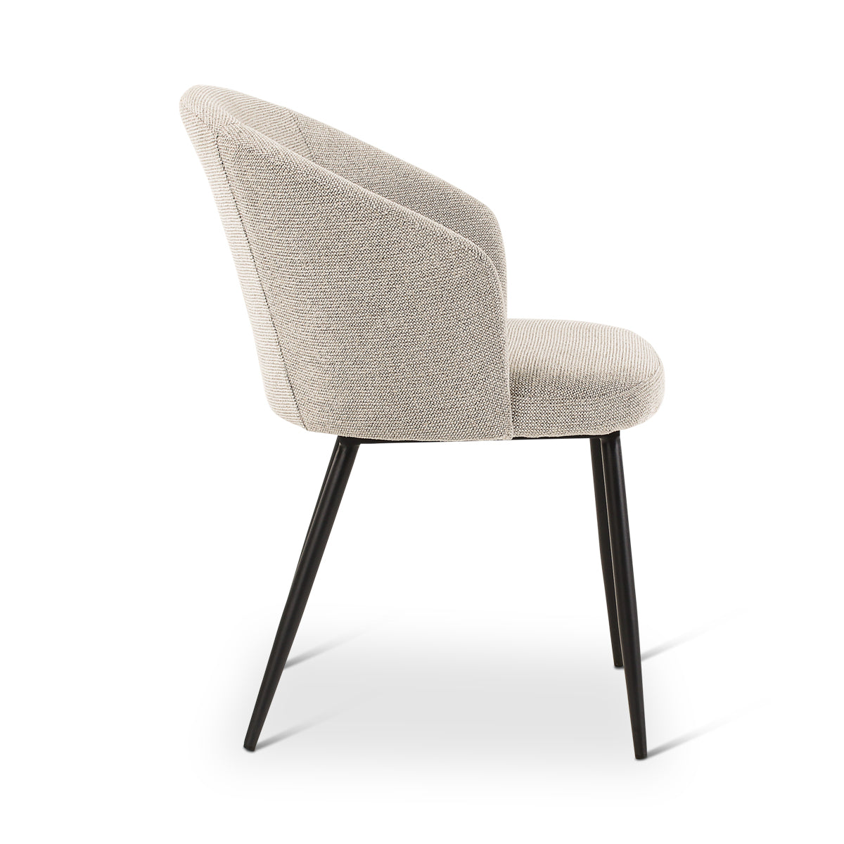 CRES Sessel in Naturfarben, anthrazitfarbene Metallbeine - ZEN ZONE