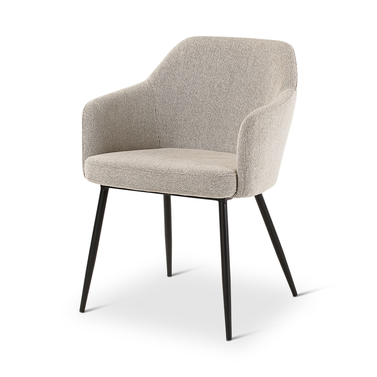 SOLIN Sessel in Naturfarben mit anthrazitfarbenen Metallbeinen - ZEN ZONE