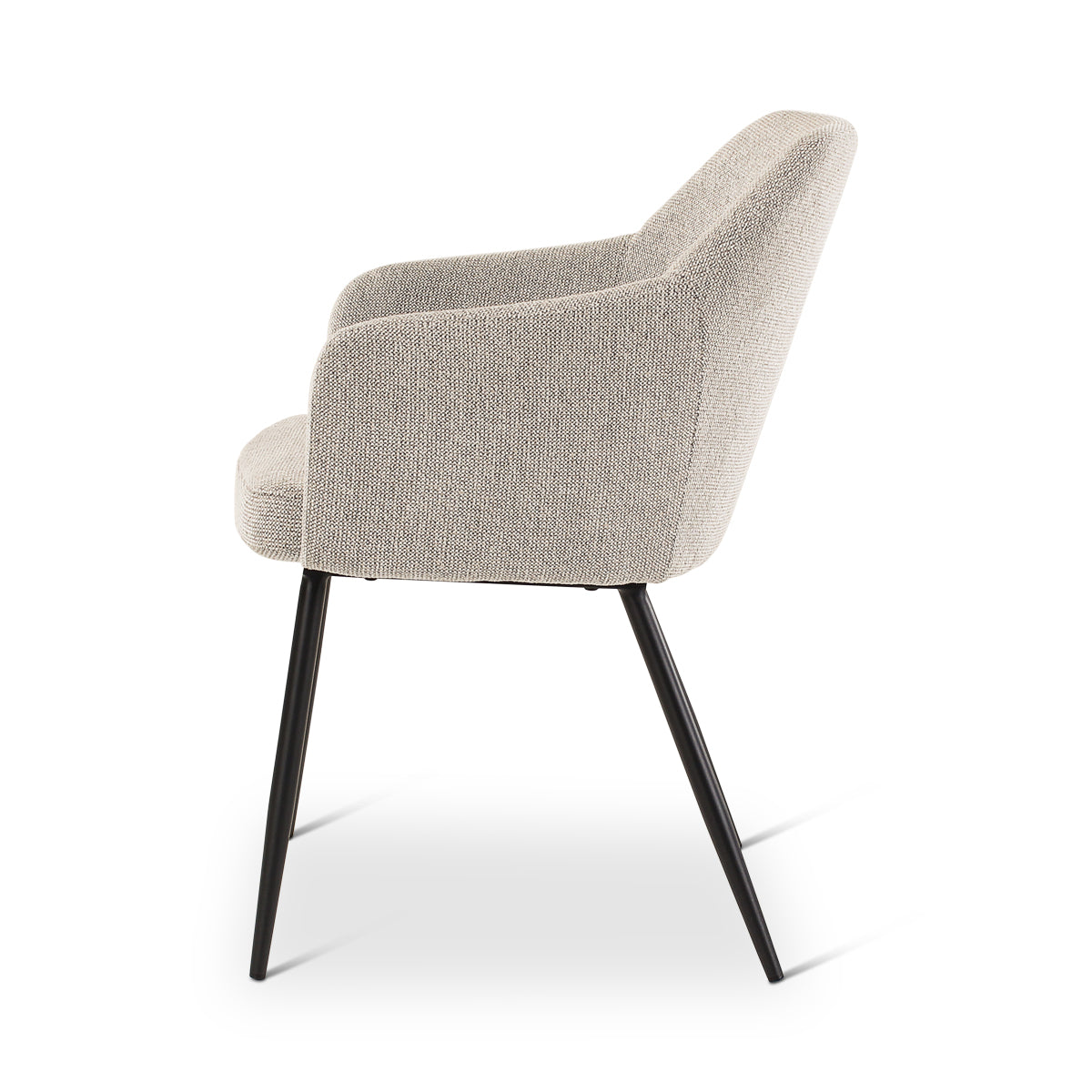 SOLIN Sessel in Naturfarben mit anthrazitfarbenen Metallbeinen - ZEN ZONE