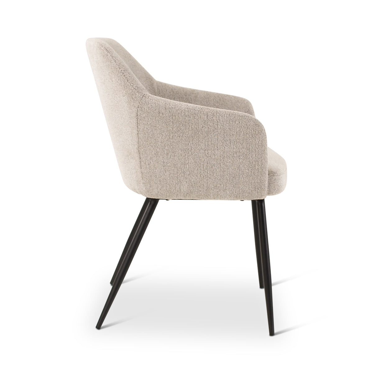 SOLIN Sessel in Naturfarben mit anthrazitfarbenen Metallbeinen - ZEN ZONE