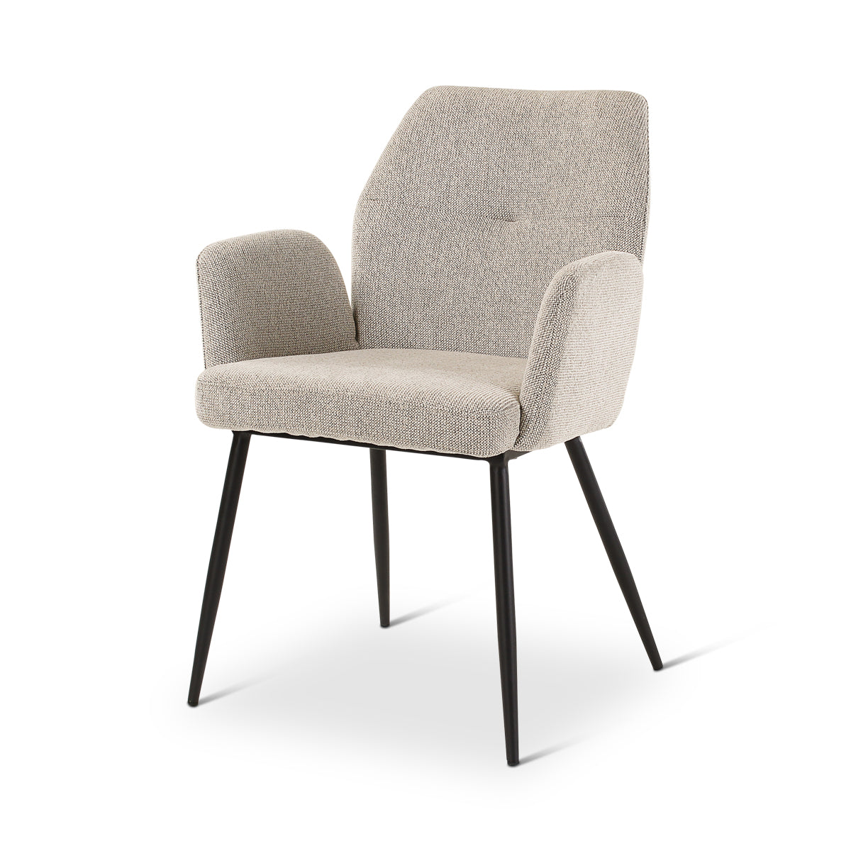 VIGO Sessel in Naturfarben mit anthrazitfarbenen Metallbeinen - ZEN ZONE