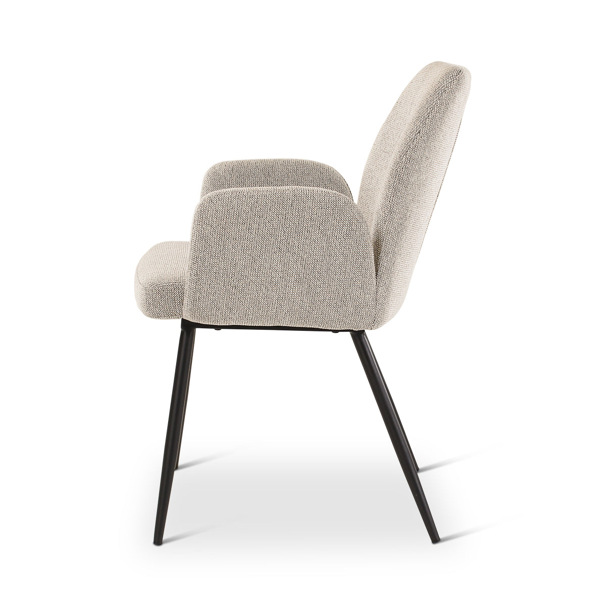 VIGO Sessel in Naturfarben mit anthrazitfarbenen Metallbeinen - ZEN ZONE