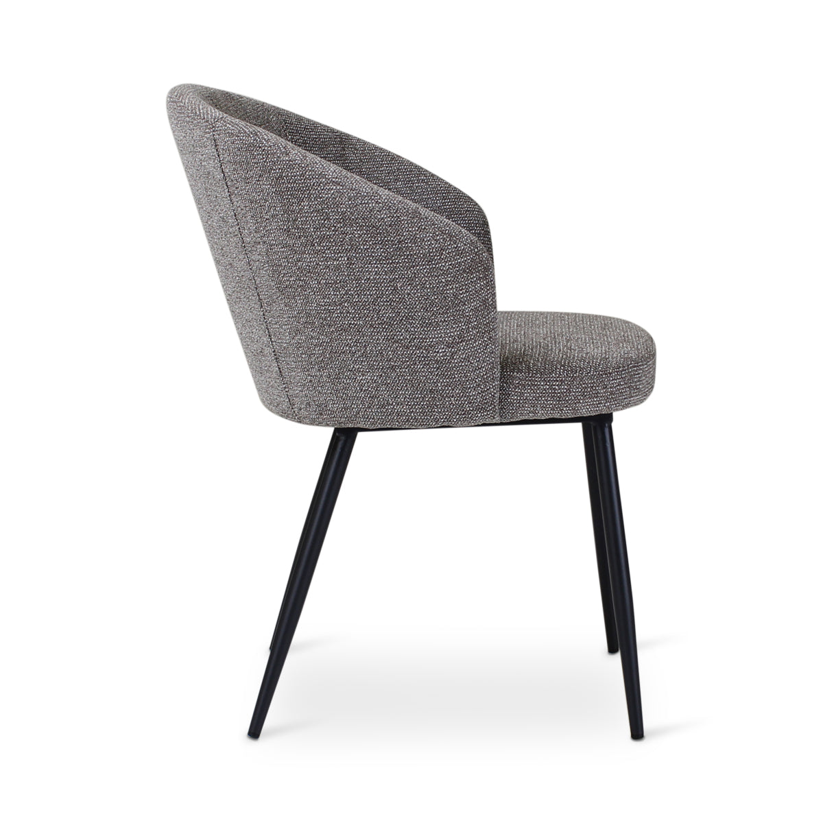 CRES Sessel in Dunkelgrau, anthrazitfarbene Metallbeine - ZEN ZONE