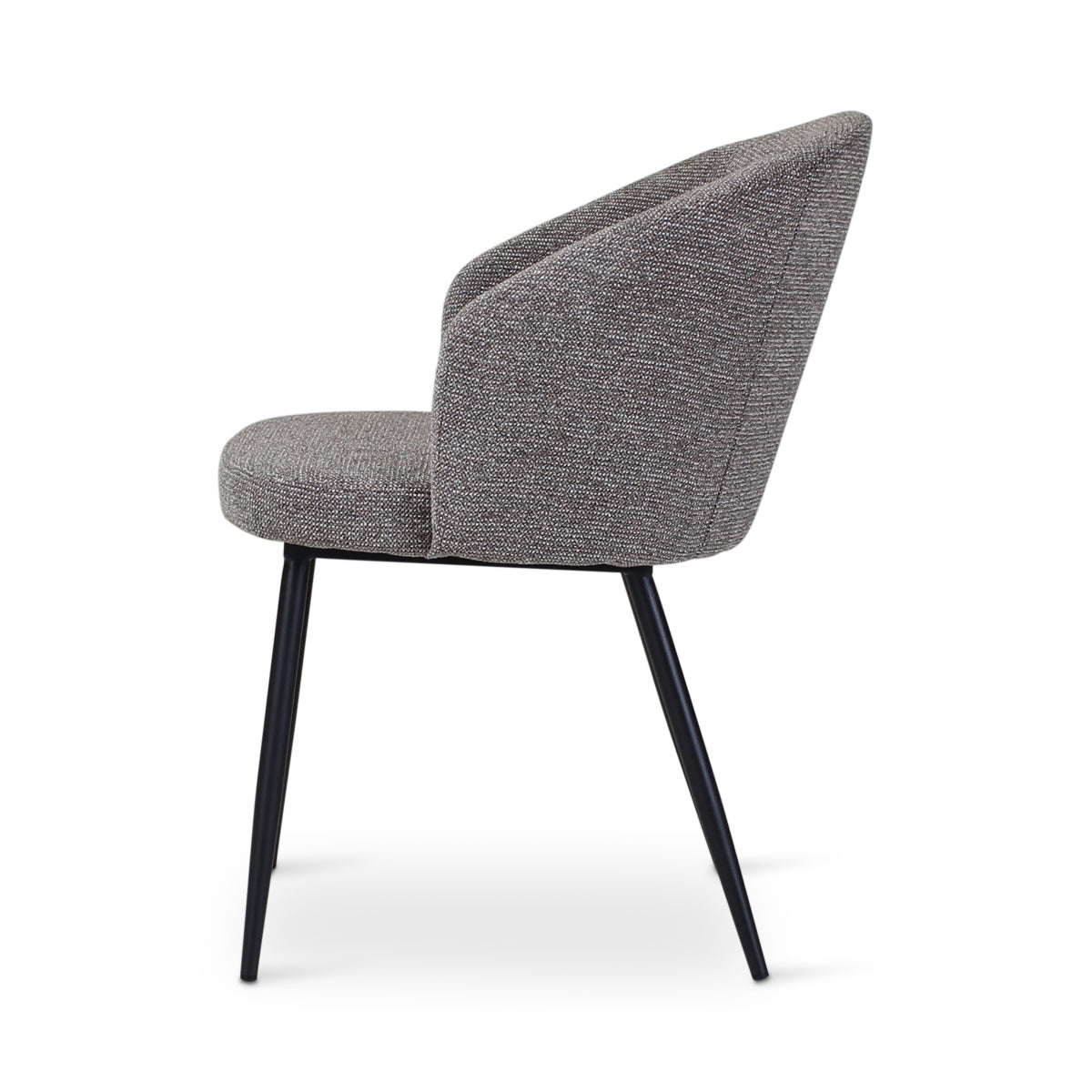 CRES Sessel in Dunkelgrau, anthrazitfarbene Metallbeine - ZEN ZONE