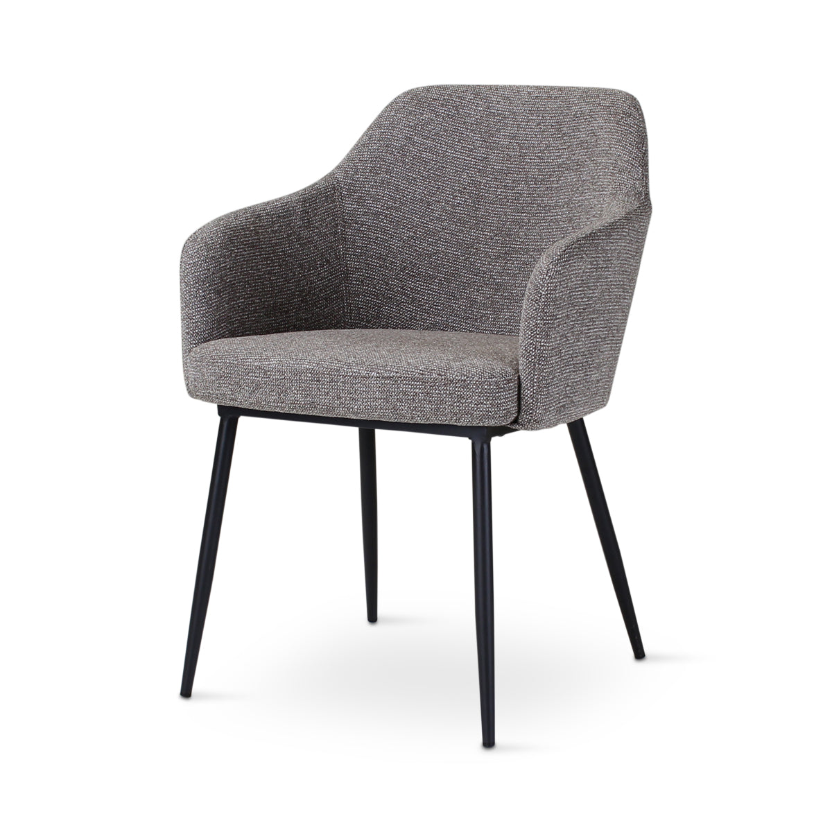 SOLIN Sessel in Dunkelgrau mit anthrazitfarbenen Metallbeinen - ZEN ZONE