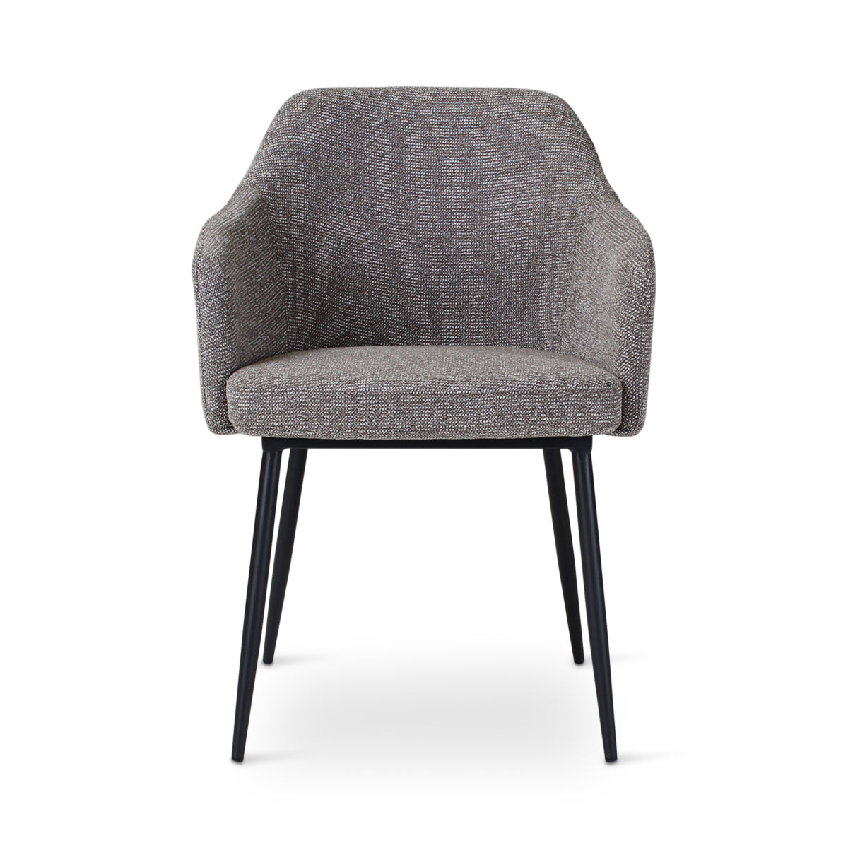 SOLIN Sessel in Dunkelgrau mit anthrazitfarbenen Metallbeinen - ZEN ZONE