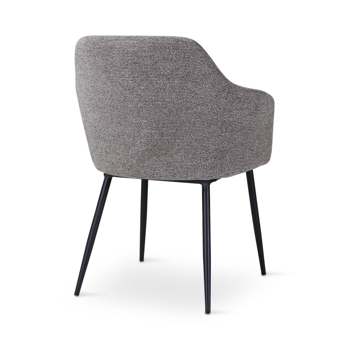SOLIN Sessel in Dunkelgrau mit anthrazitfarbenen Metallbeinen - ZEN ZONE
