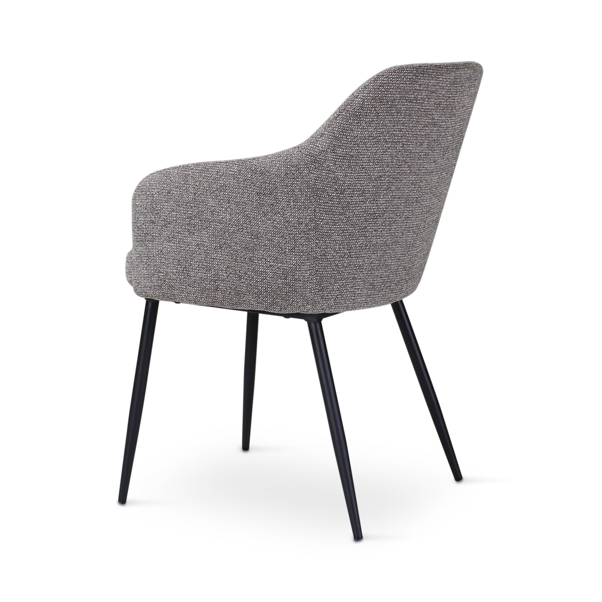 SOLIN Sessel in Dunkelgrau mit anthrazitfarbenen Metallbeinen - ZEN ZONE
