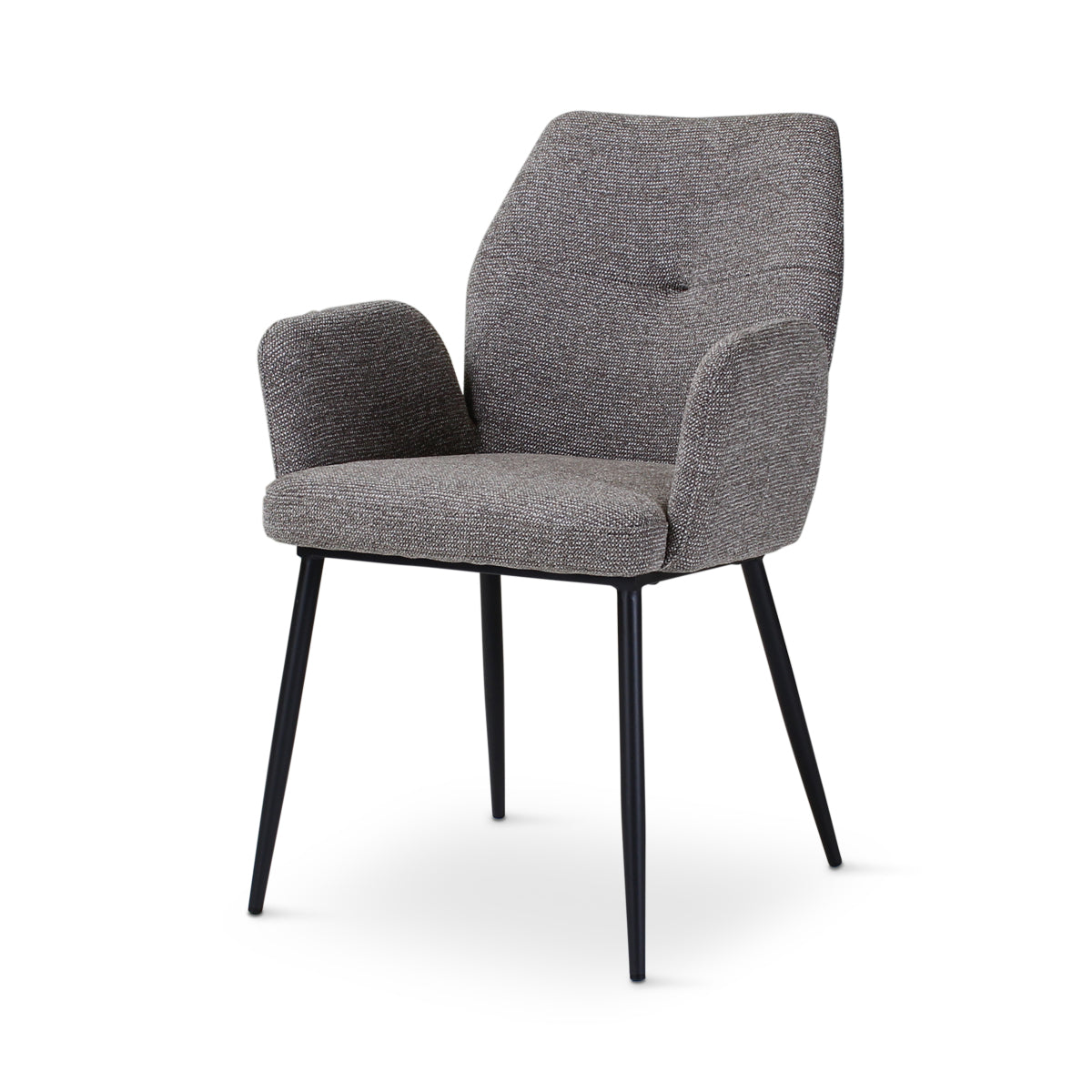 VIGO Sessel in Dunkelgrau mit anthrazitfarbenen Metallbeinen - ZEN ZONE