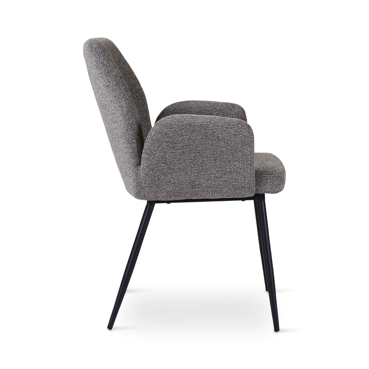 VIGO Sessel in Dunkelgrau mit anthrazitfarbenen Metallbeinen - ZEN ZONE
