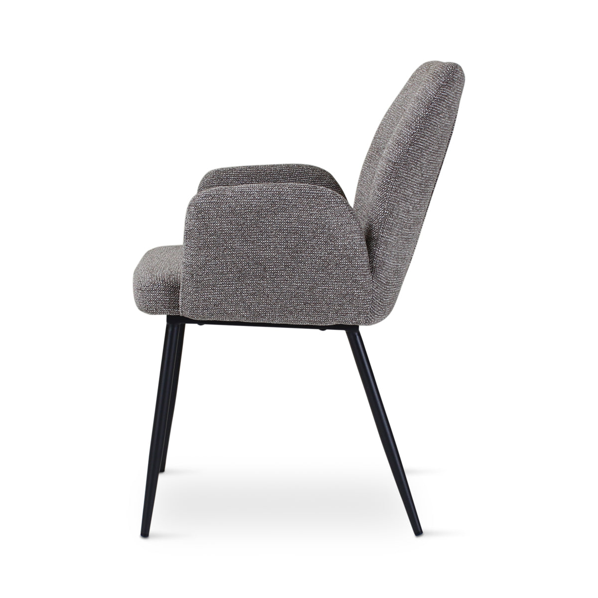 VIGO Sessel in Dunkelgrau mit anthrazitfarbenen Metallbeinen - ZEN ZONE
