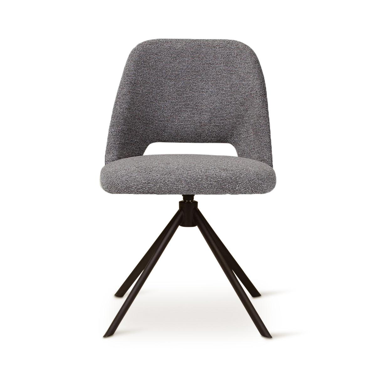 OMIS Drehstuhl in Dunkelgrau mit anthrazitfarbenen Metallbeinen - ZEN ZONE